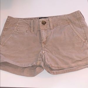 tan jean shorts